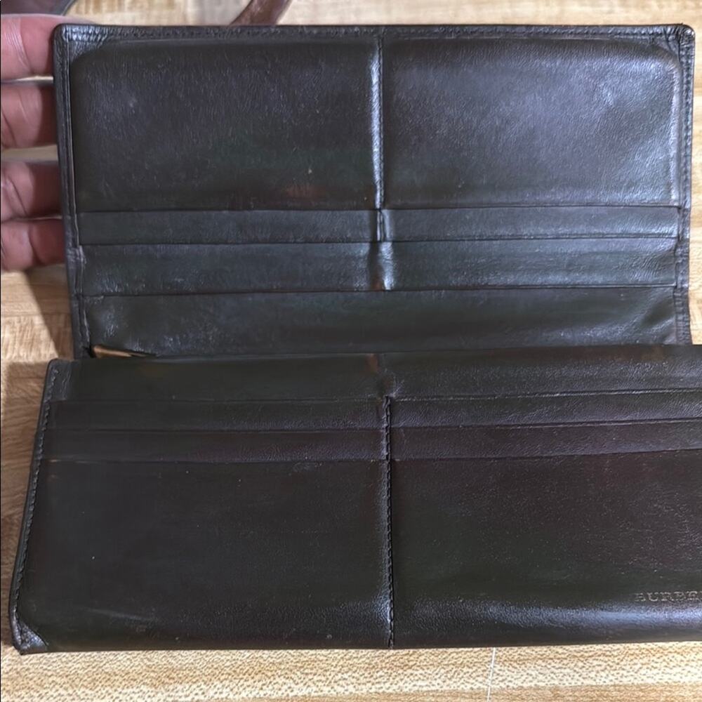 Burberry Dark Brown Leather Clutch - Picture 3 of 11